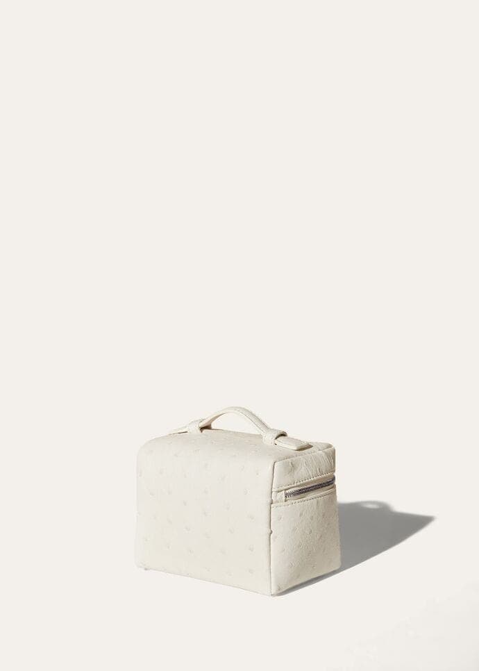 [True-to-ORIGINAL]Loro Piana Extra Pocket L11.5 Bag Whisper White For Women 4.5in/11.5cm FAM2272 1615