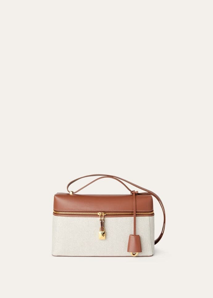 [True-to-ORIGINAL]Loro Piana Extra Bag L27 Natural/Caramel Sugar For Women 11 in /27 cm FAO3001 B4AU