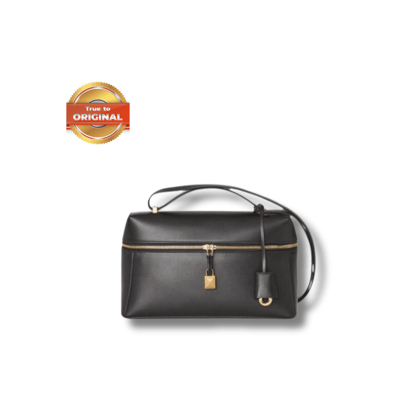 [True-to-ORIGINAL]Loro Piana Extra Bag L27 Black For Women 10.6 in/ 27 cm FAN3462 8000