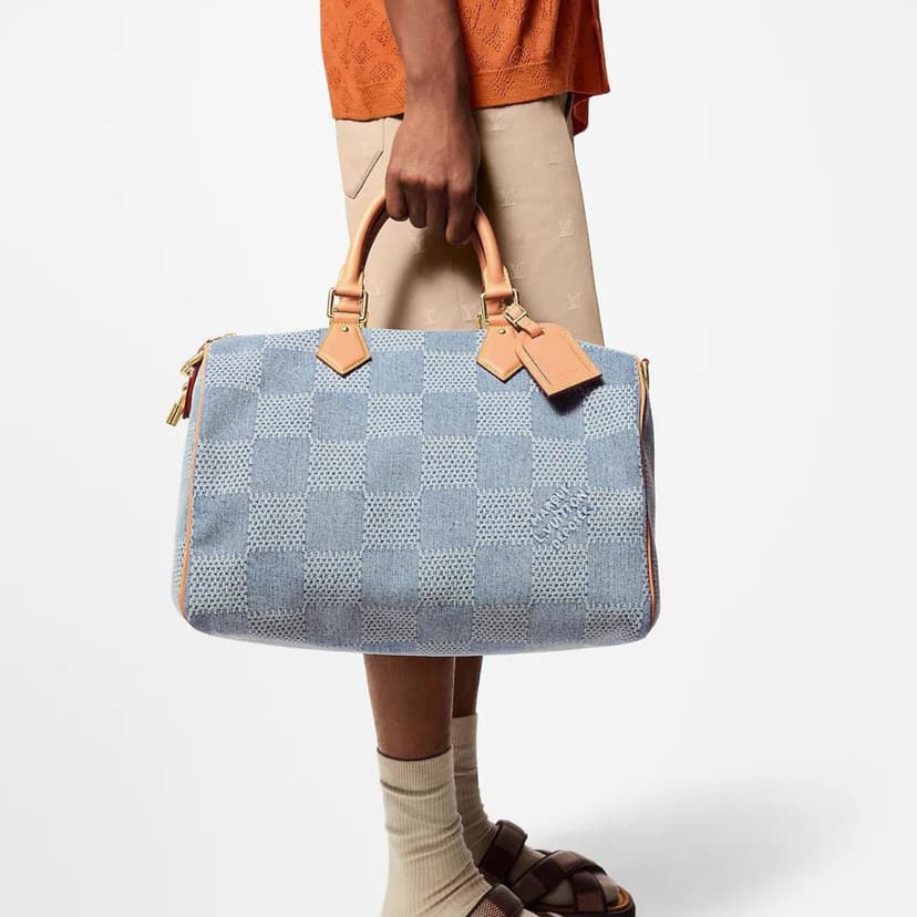 Louis Vuitton Speedy 40 Bandoulière Denim For Men 40cm/ 16in N40701