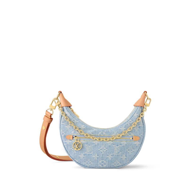 Louis Vuitton Loop Other Monogram Canvas Handbags Sky Blue Denim For Women 9in/23cm M24846