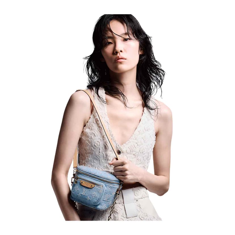 Louis Vuitton Mini Bumbag Sky Blue Denim For Women 6.7in/17cm M83353
