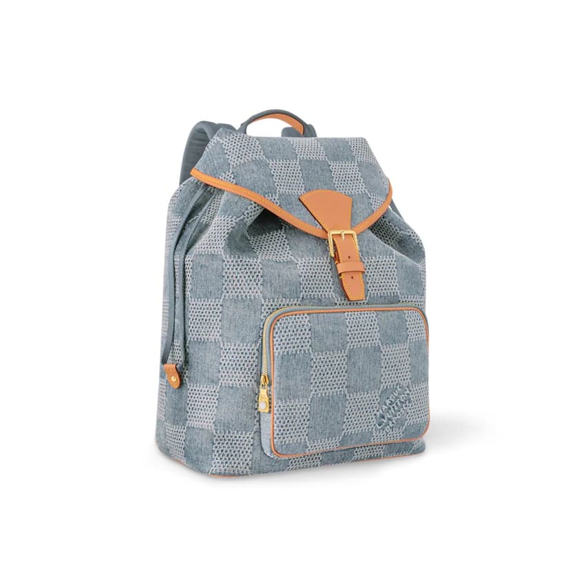 Louis Vuitton Montsouris Backpack Denim For Men 32cm/12in N40708