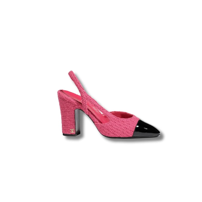 Chanel Slingbacks Pink And Black For Women G45509 B17162 NZ567