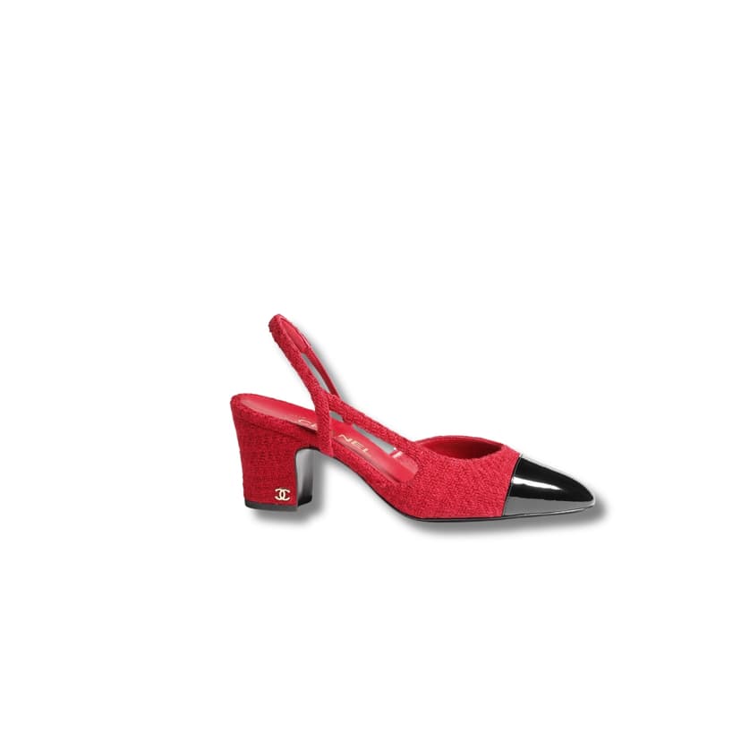 Chanel Slingbacks Red And Black For Women G31318 B17161 NZ566