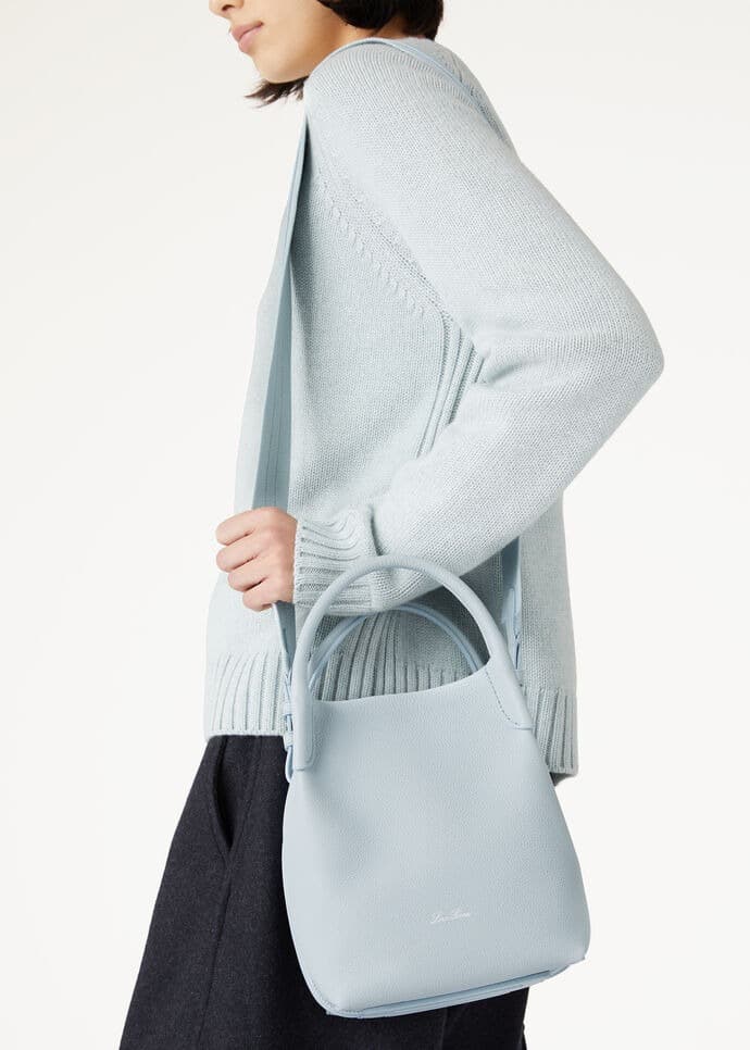 [True-to-ORIGINAL]Loro Piana Small Bale Bag Light Blue Belle For Women 6.7 in/ 17 cm FAN8964 60HN