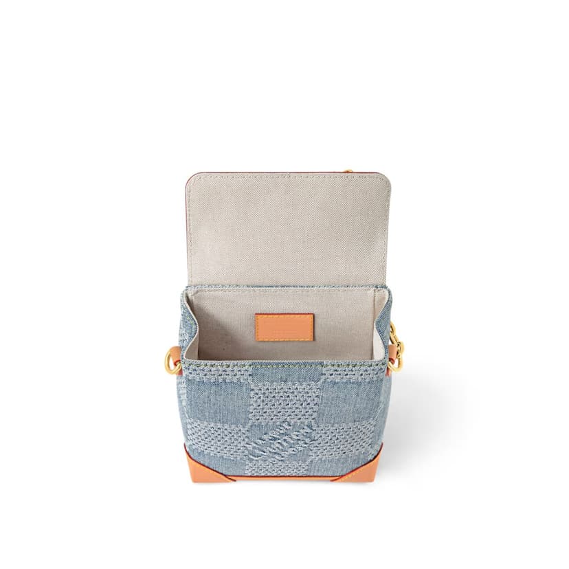 Louis Vuitton Nano Steamer Denim For Men 15cm/ 5.9in N40751