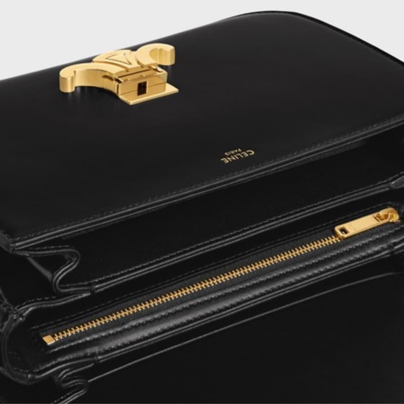 Celine Classique Triomphe Bag Black For Women 9 Inches / 22 Cm - 187363BF4.38NO