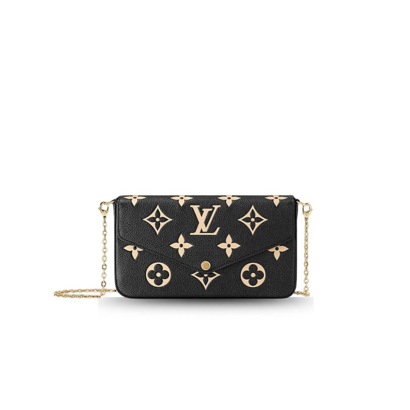 Louis Vuitton Félicie Pochette Black/Beige For Women 21cm/8.3in M82479