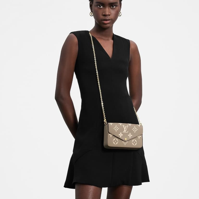 Louis Vuitton Félicie Pochette Gray/Cream For Women 21cm/8.3in M82610