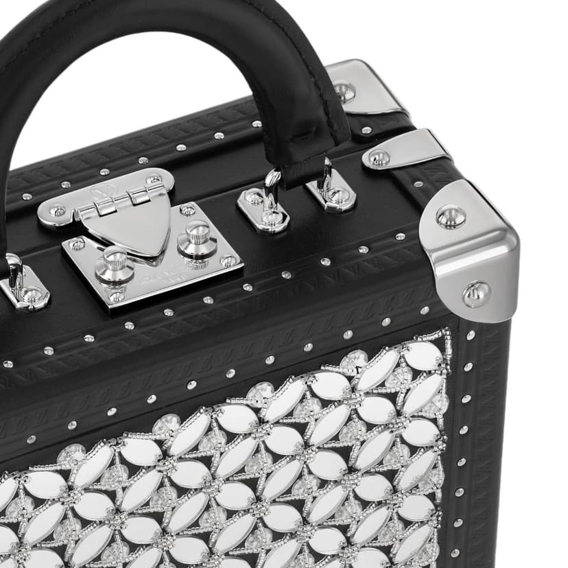 Louis Vuitton Mini Square Trunk LV Flower Silver For Women 17cm/6.7in - M12253