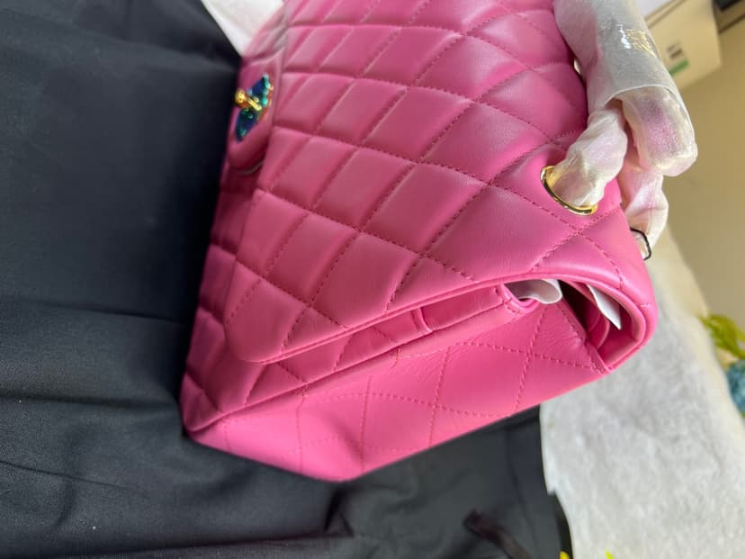 [True-to-ORIGINAL] Chanel Large Classic Handbag Gold Hardware Pink For Women 30cm/11.8in