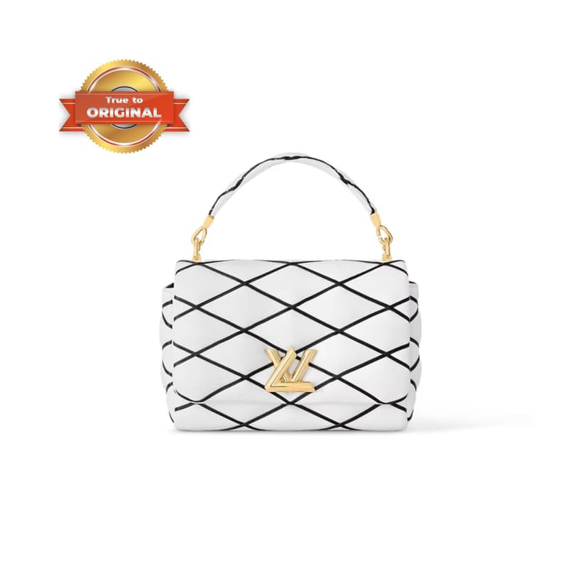 [True-to-ORIGINAL] Louis Vuitton GO-14 MM White/ Black Bag For Women M22890- 9.1 Inches/ 23 Cm