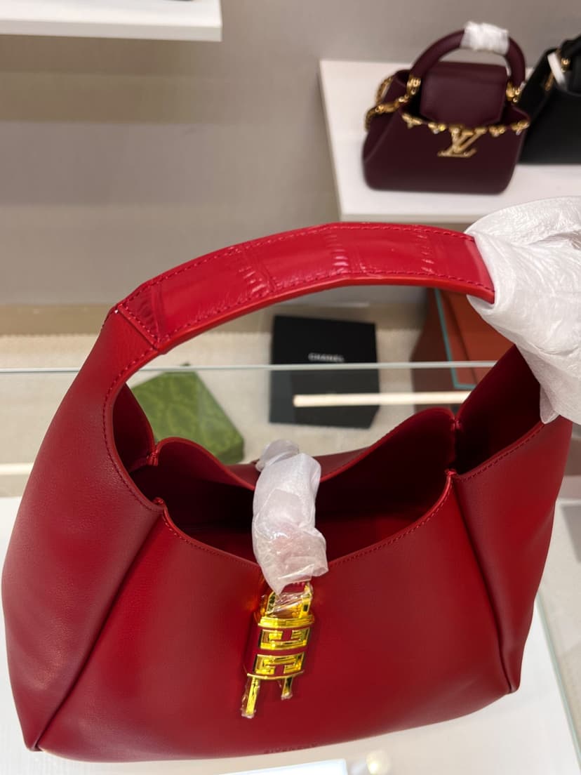 [True-to-ORIGINAL] Givenchy Mini G Hobo Bag Red For Women‎ 9.8in/25cm BB50QNB1M2-801