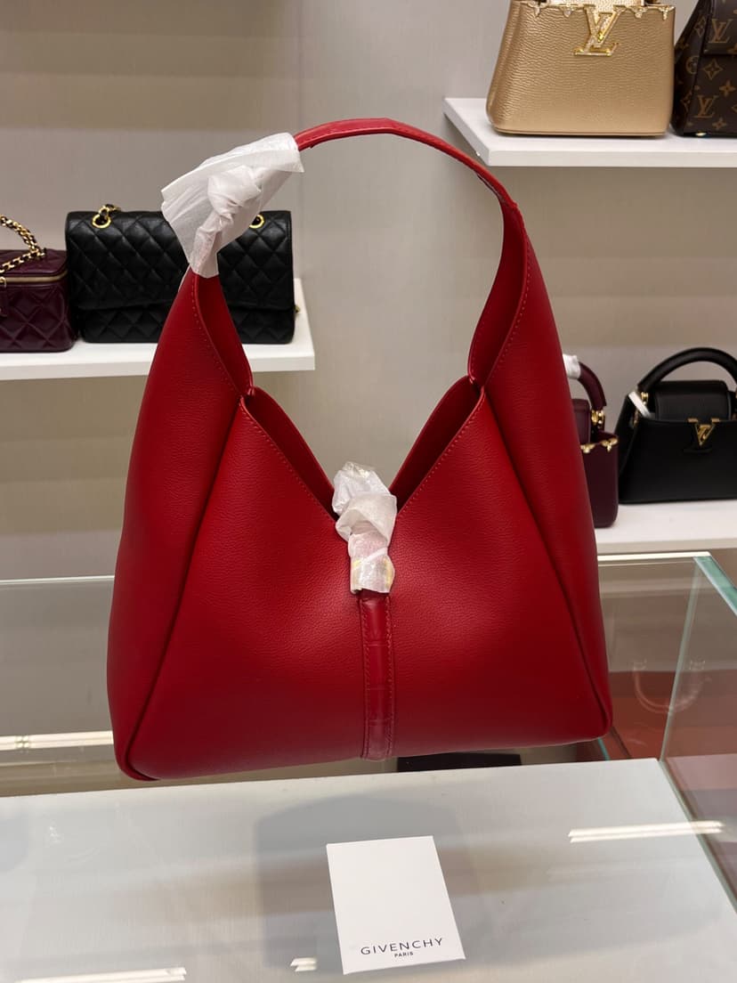 [True-to-ORIGINAL] Givenchy Mini G Hobo Bag Red For Women‎ 9.8in/25cm BB50QNB1M2-801