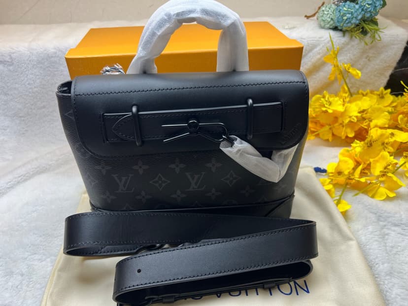 [True-to-ORIGINAL] Louis Vuitton Steamer PM Black For Men 9.8in/25cm - M46953