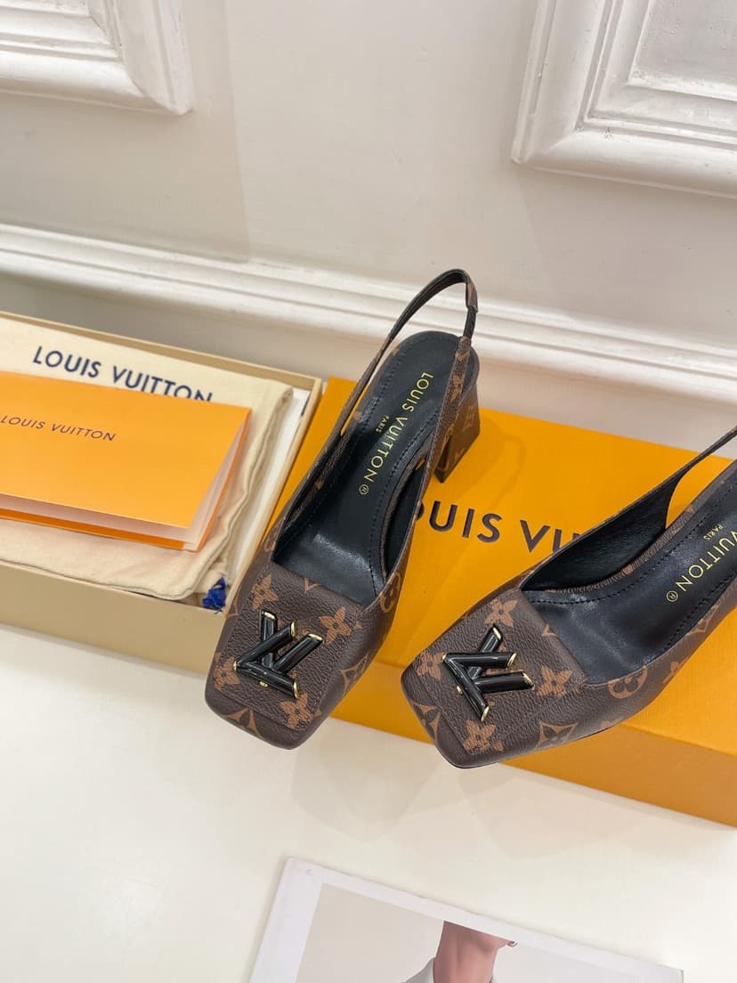 Louis Vuitton Shake Slingback Pump Brown For Women