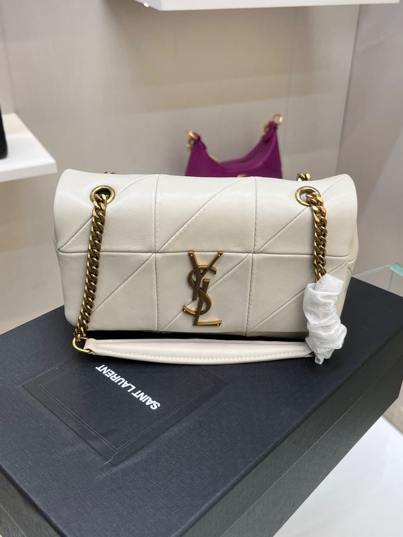 [True-to-ORIGINAL] Saint Laurent Jamie Small Chain Bag White For Women 7.8in/20cm