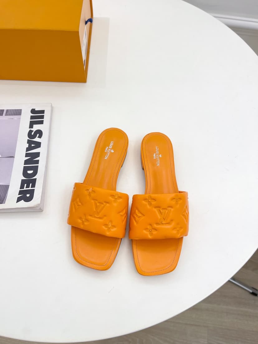 Louis Vuitton Women's Revival Flat Mule Orange For Women LV