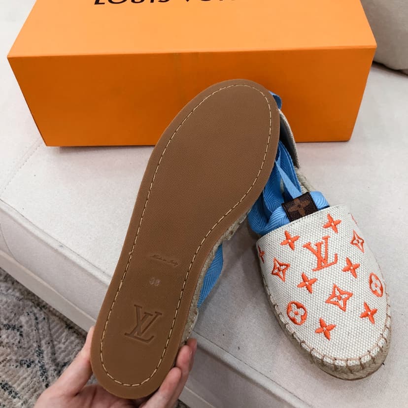 Louis Vuitton Women's Starboard Flat Espadrille Orange For Women LV