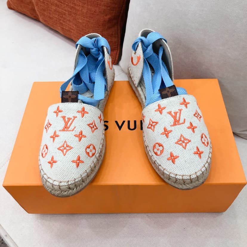 Louis Vuitton Women's Starboard Flat Espadrille Orange For Women LV