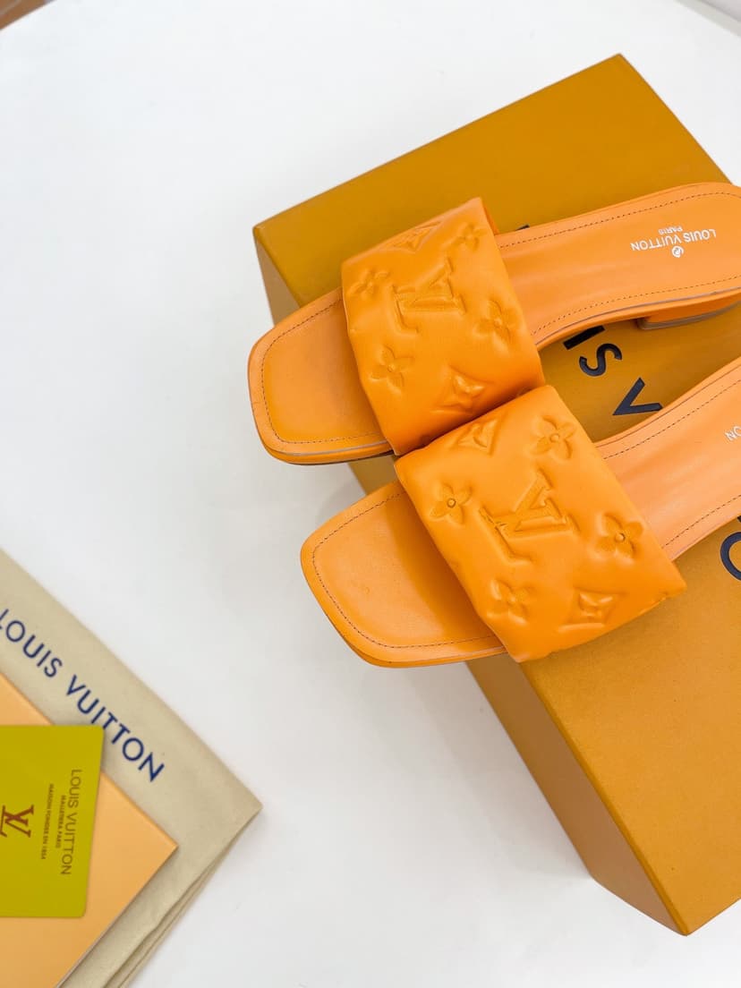 Louis Vuitton Women's Revival Flat Mule Orange For Women LV