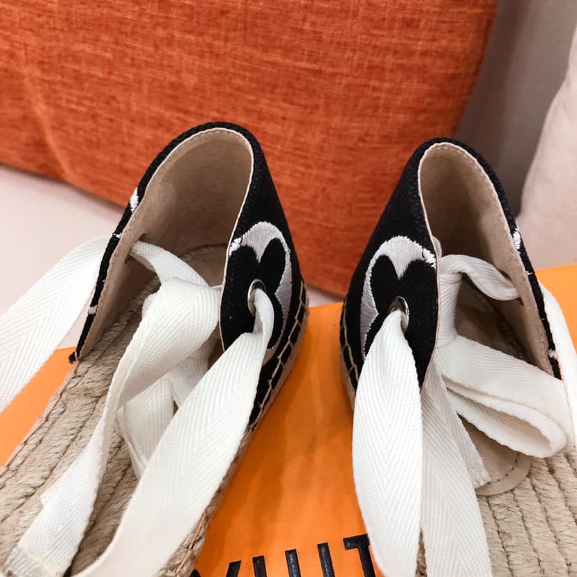 Louis Vuitton Women's Starboard Flat Espadrille Black For Women LV