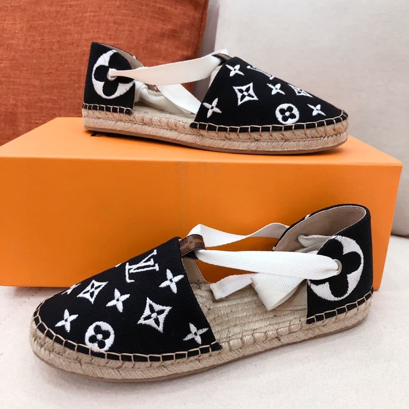Louis Vuitton Women's Starboard Flat Espadrille Black For Women LV