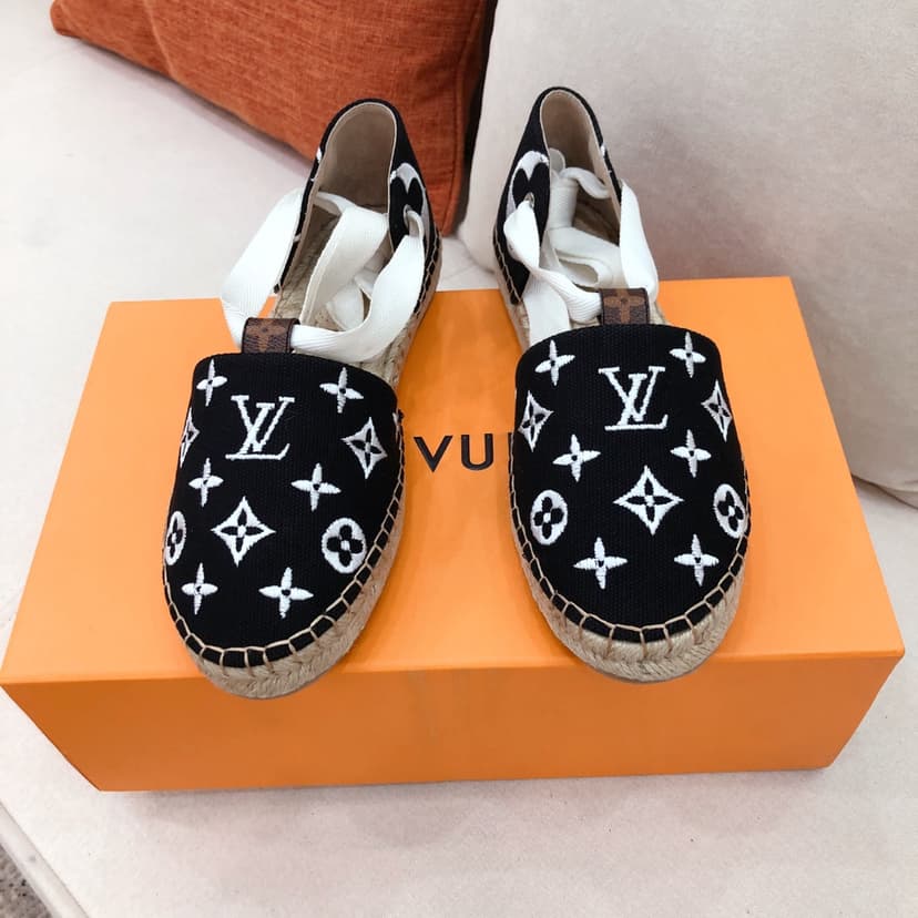 Louis Vuitton Women's Starboard Flat Espadrille Black For Women LV