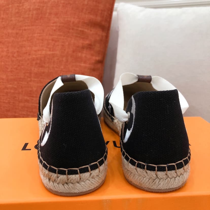 Louis Vuitton Women's Starboard Flat Espadrille Black For Women LV