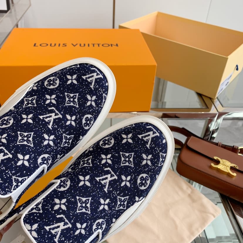 Louis Vuitton Women's Trocadero Slip On Dark Blue For Women LV