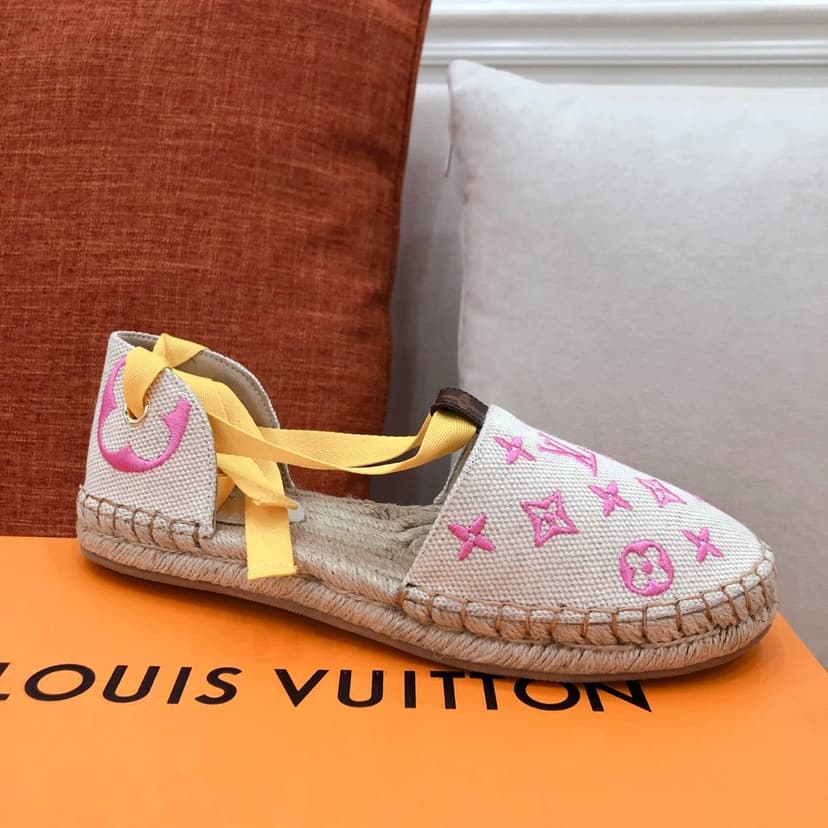 Louis Vuitton Women's Starboard Flat Espadrille Pink For Women LV