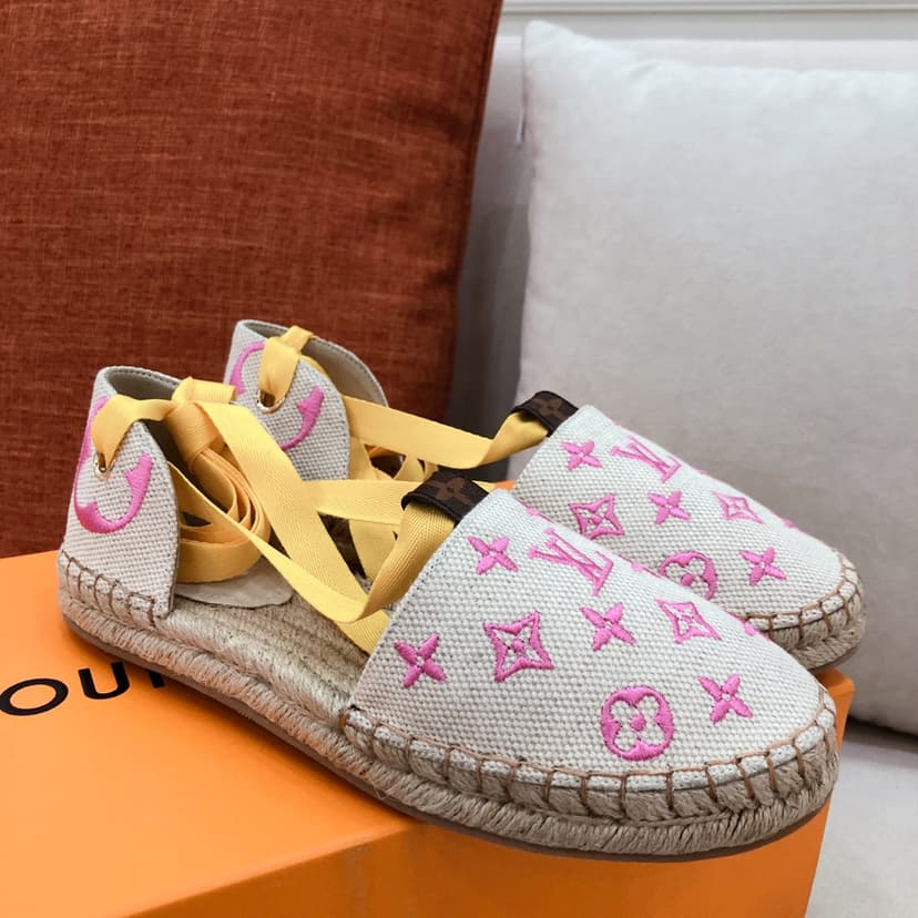 Louis Vuitton Women's Starboard Flat Espadrille Pink For Women LV