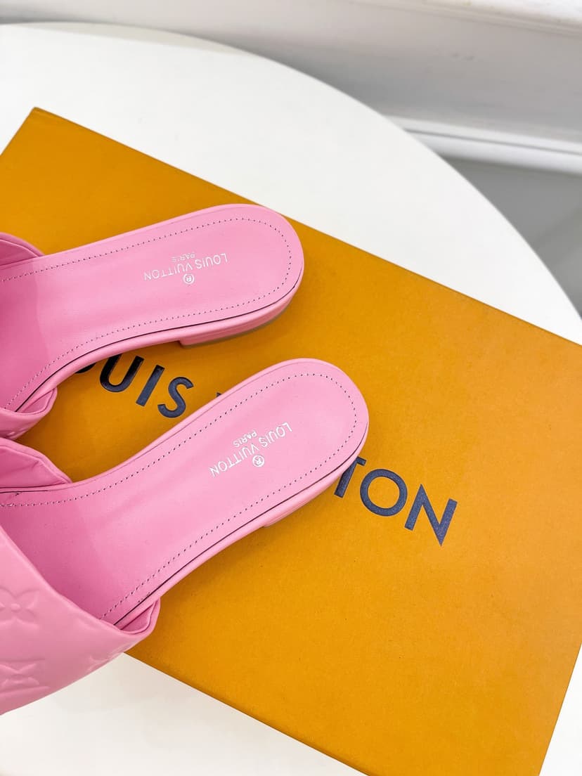 Louis Vuitton Women's Revival Flat Mule Light Pink For Women LV 1A9PA1