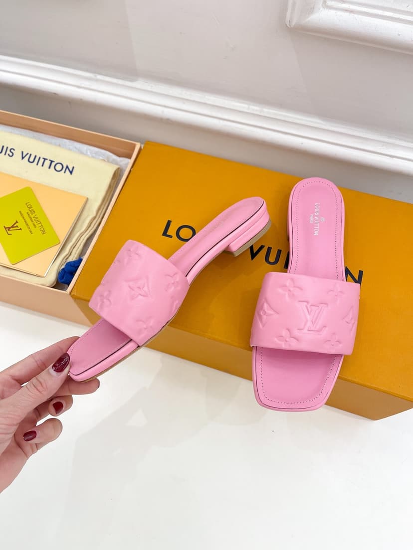 Louis Vuitton Women's Revival Flat Mule Light Pink For Women LV 1A9PA1