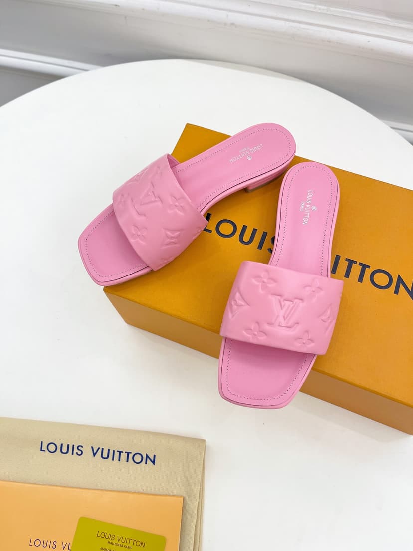 Louis Vuitton Women's Revival Flat Mule Light Pink For Women LV 1A9PA1