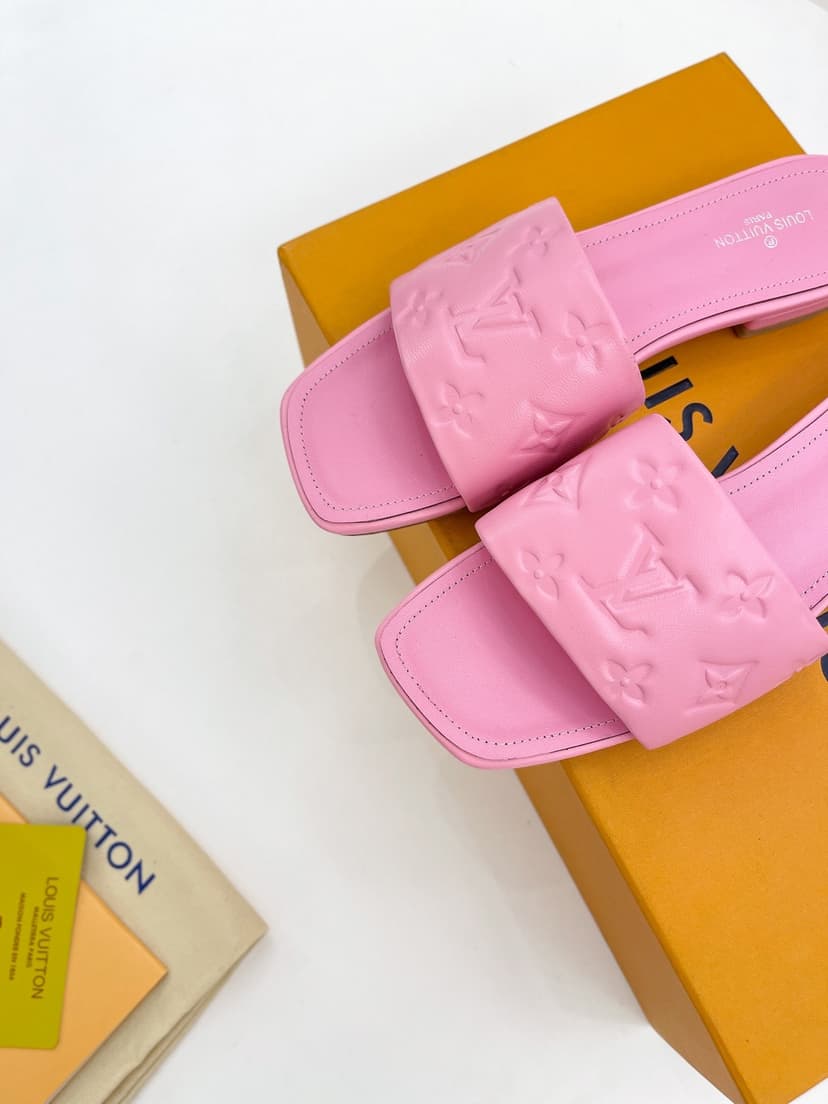 Louis Vuitton Women's Revival Flat Mule Light Pink For Women LV 1A9PA1