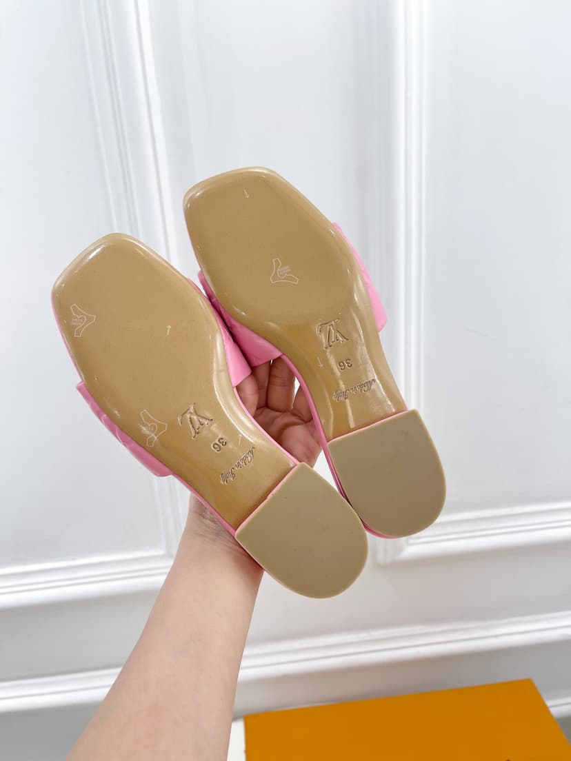 Louis Vuitton Women's Revival Flat Mule Light Pink For Women LV 1A9PA1