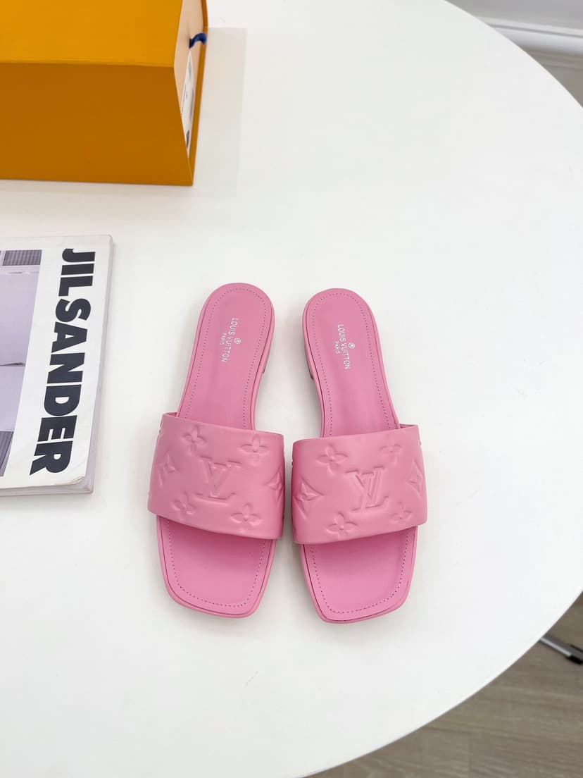 Louis Vuitton Women's Revival Flat Mule Light Pink For Women LV 1A9PA1