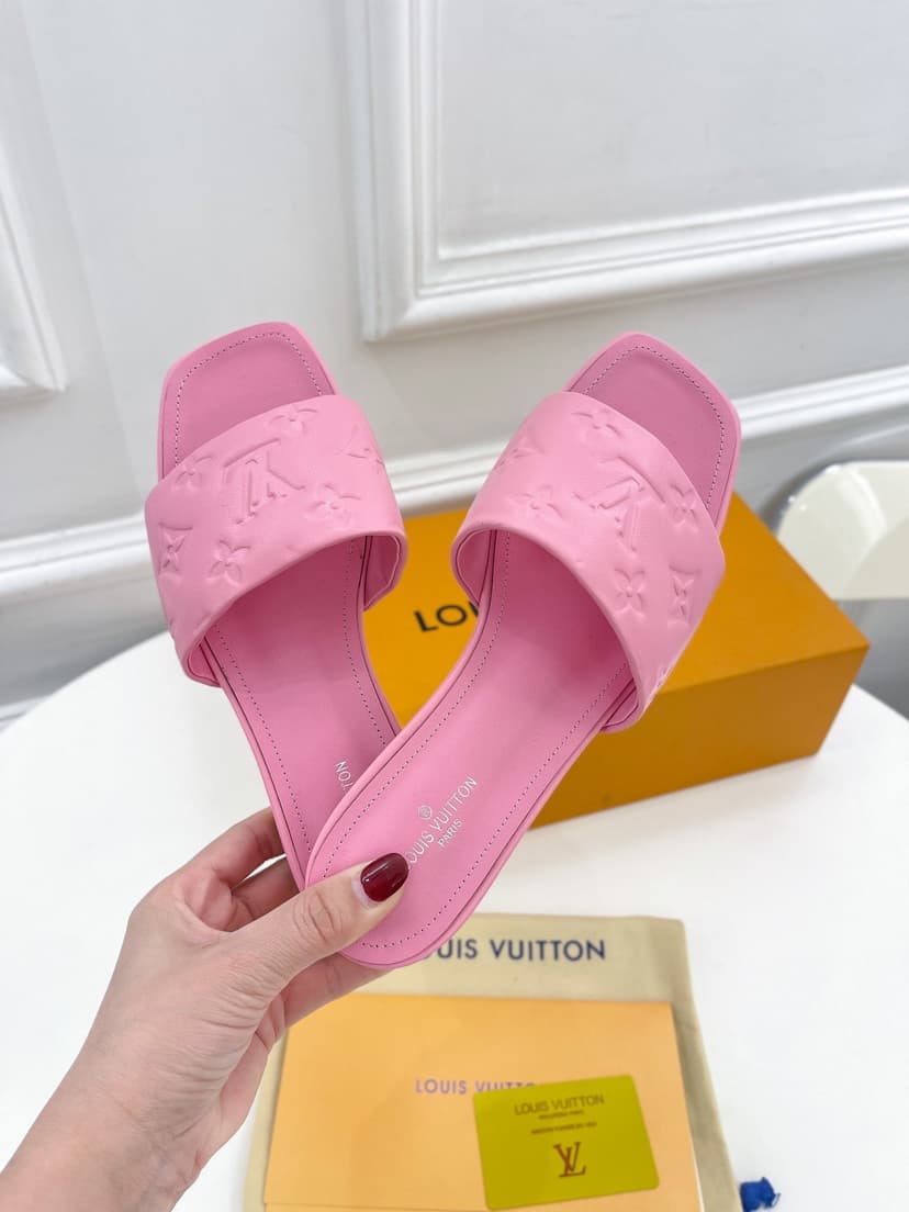 Louis Vuitton Women's Revival Flat Mule Light Pink For Women LV 1A9PA1