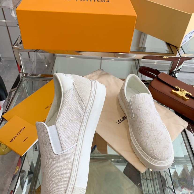 Louis Vuitton Women's Trocadero Slip On White For Women LV