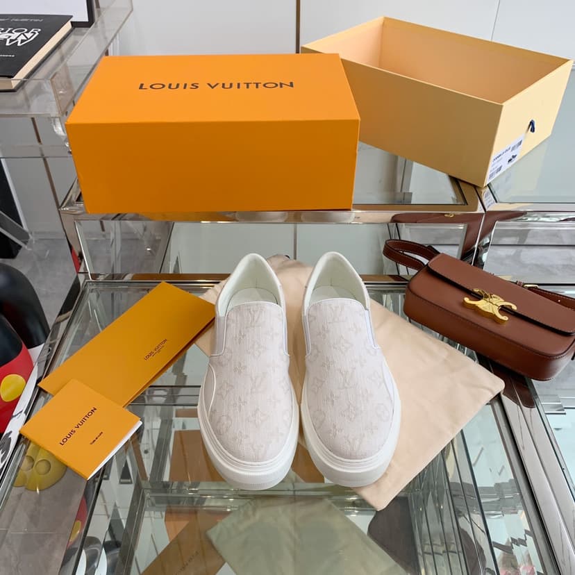 Louis Vuitton Women's Trocadero Slip On White For Women LV