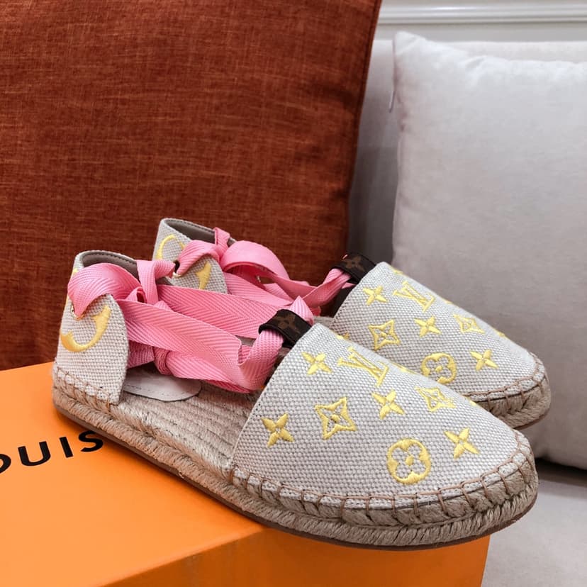 Louis Vuitton Women's Starboard Flat Espadrille Yellow For Women LV