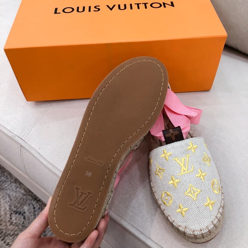 Louis Vuitton Women's Starboard Flat Espadrille Yellow For Women LV