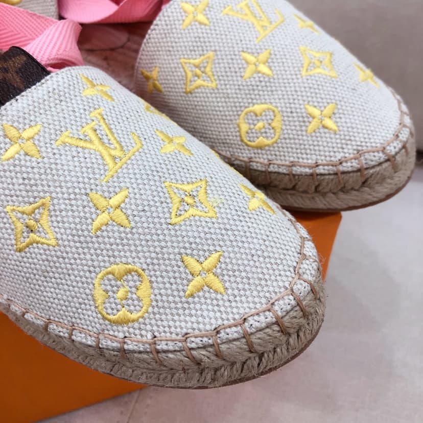 Louis Vuitton Women's Starboard Flat Espadrille Yellow For Women LV