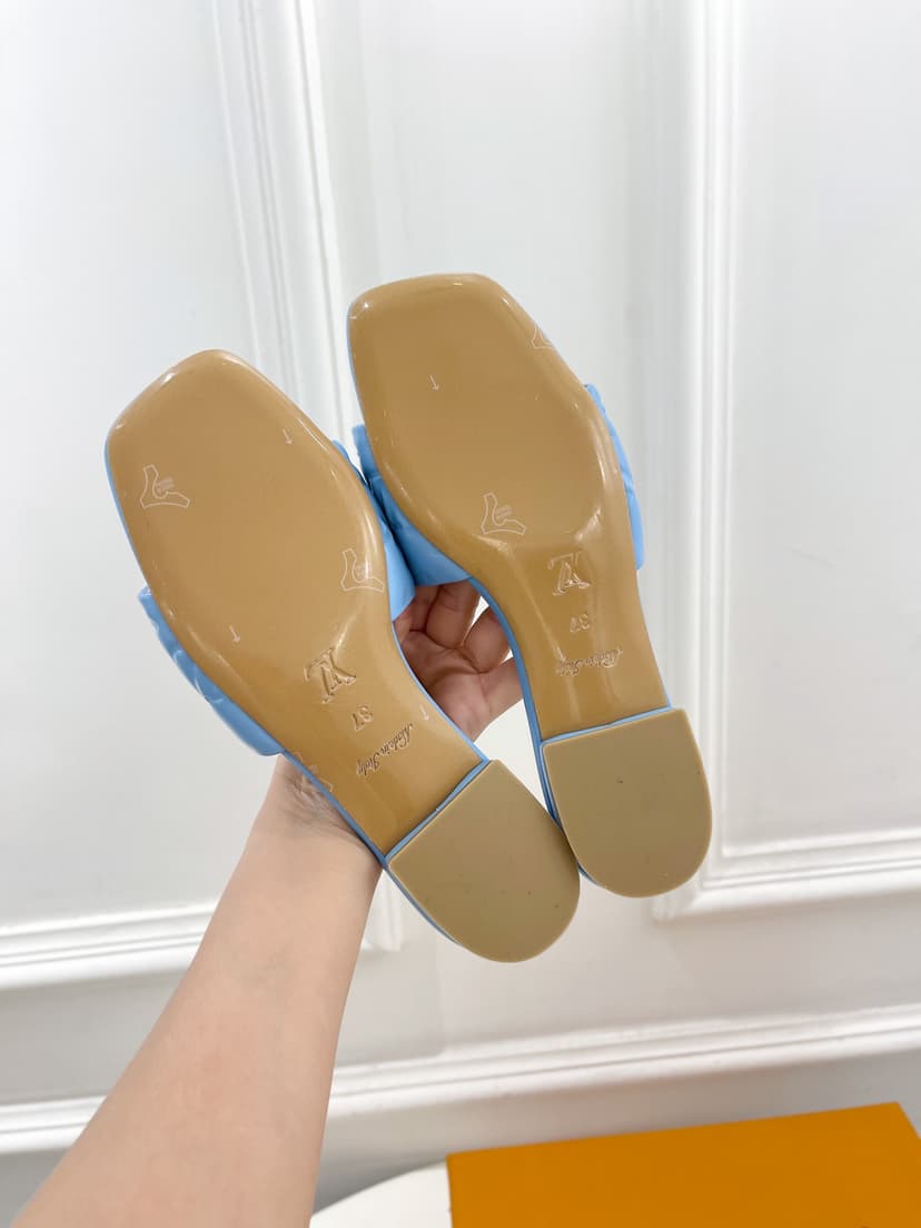 Louis Vuitton Women's Revival Flat Mule Light Blue For Women LV 1A9P7D