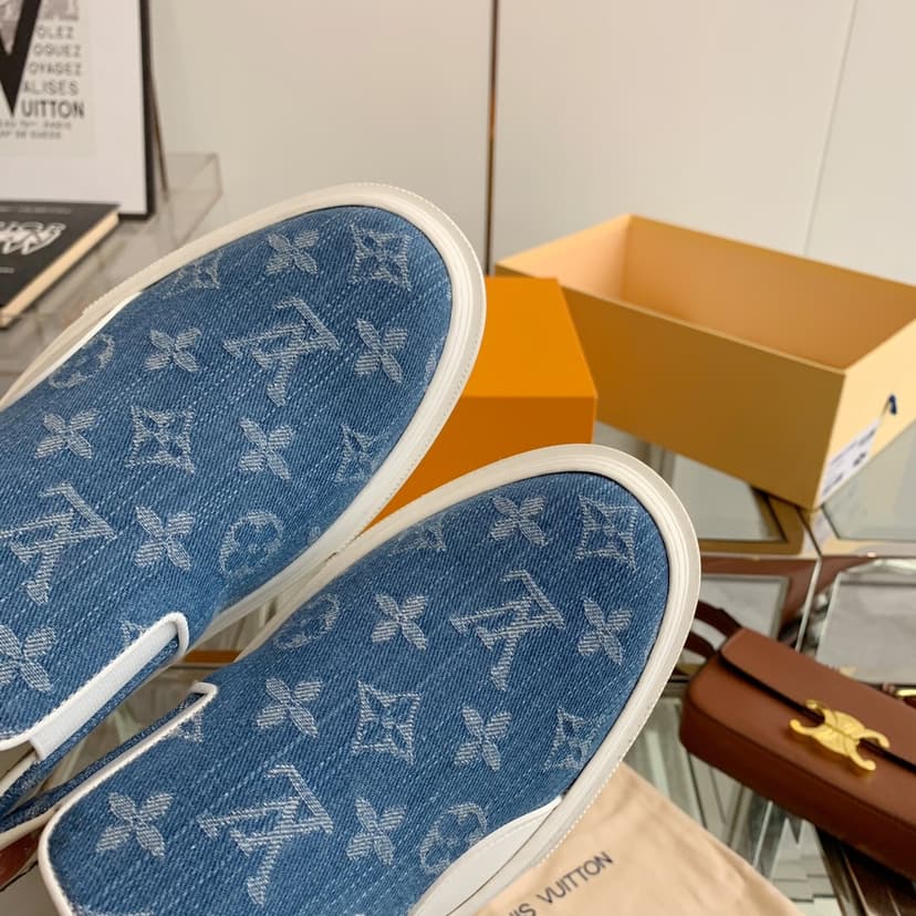 Louis Vuitton Women's Trocadero Slip On Light Blue For Women LV