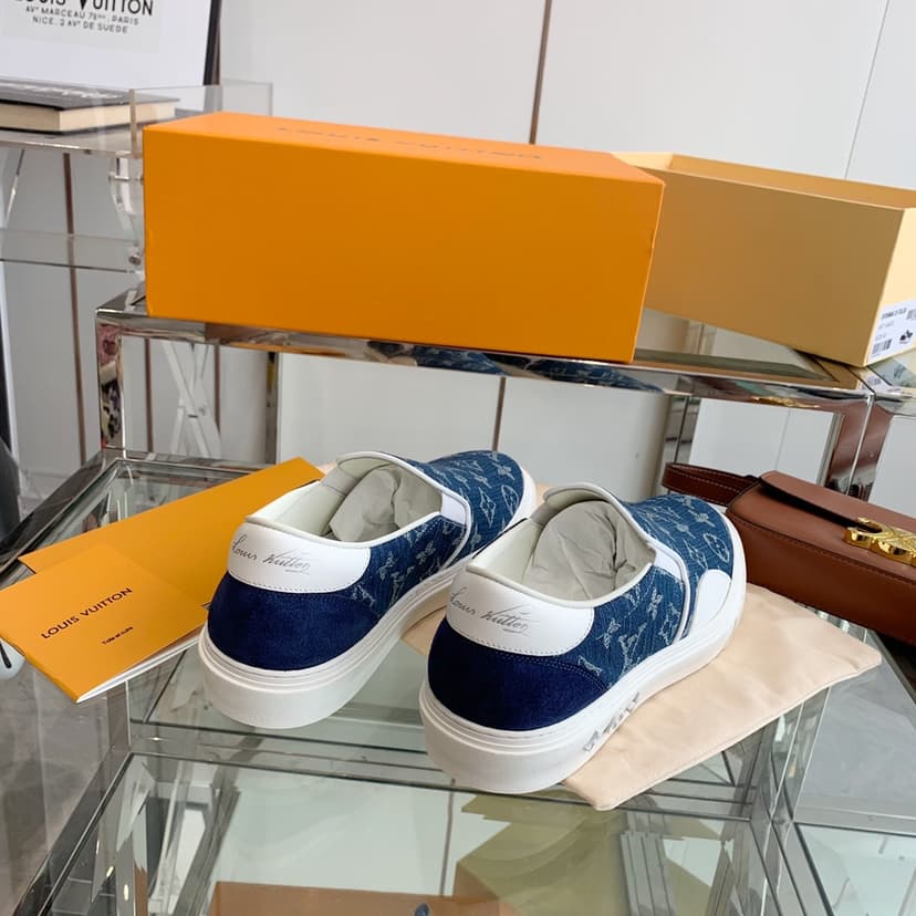 Louis Vuitton Women's Trocadero Slip On Light Blue For Women LV