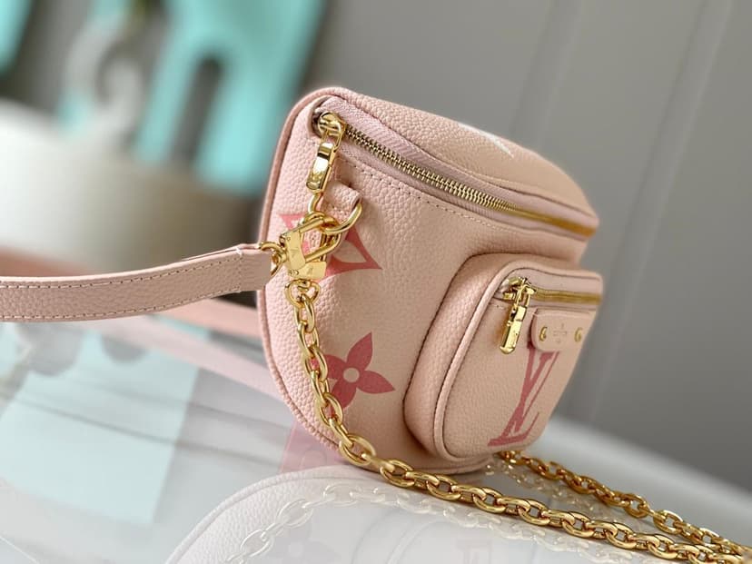 [True-to-ORIGINAL] Mini Bumbag Gradient Pink For Women M82347- 6.7 Inches/ 17 Cm