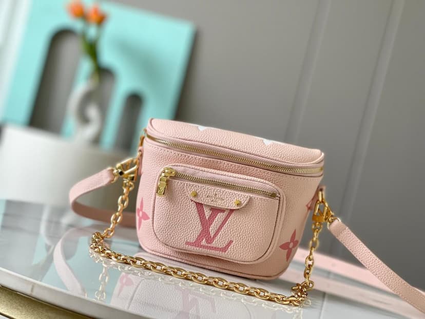 [True-to-ORIGINAL] Mini Bumbag Gradient Pink For Women M82347- 6.7 Inches/ 17 Cm